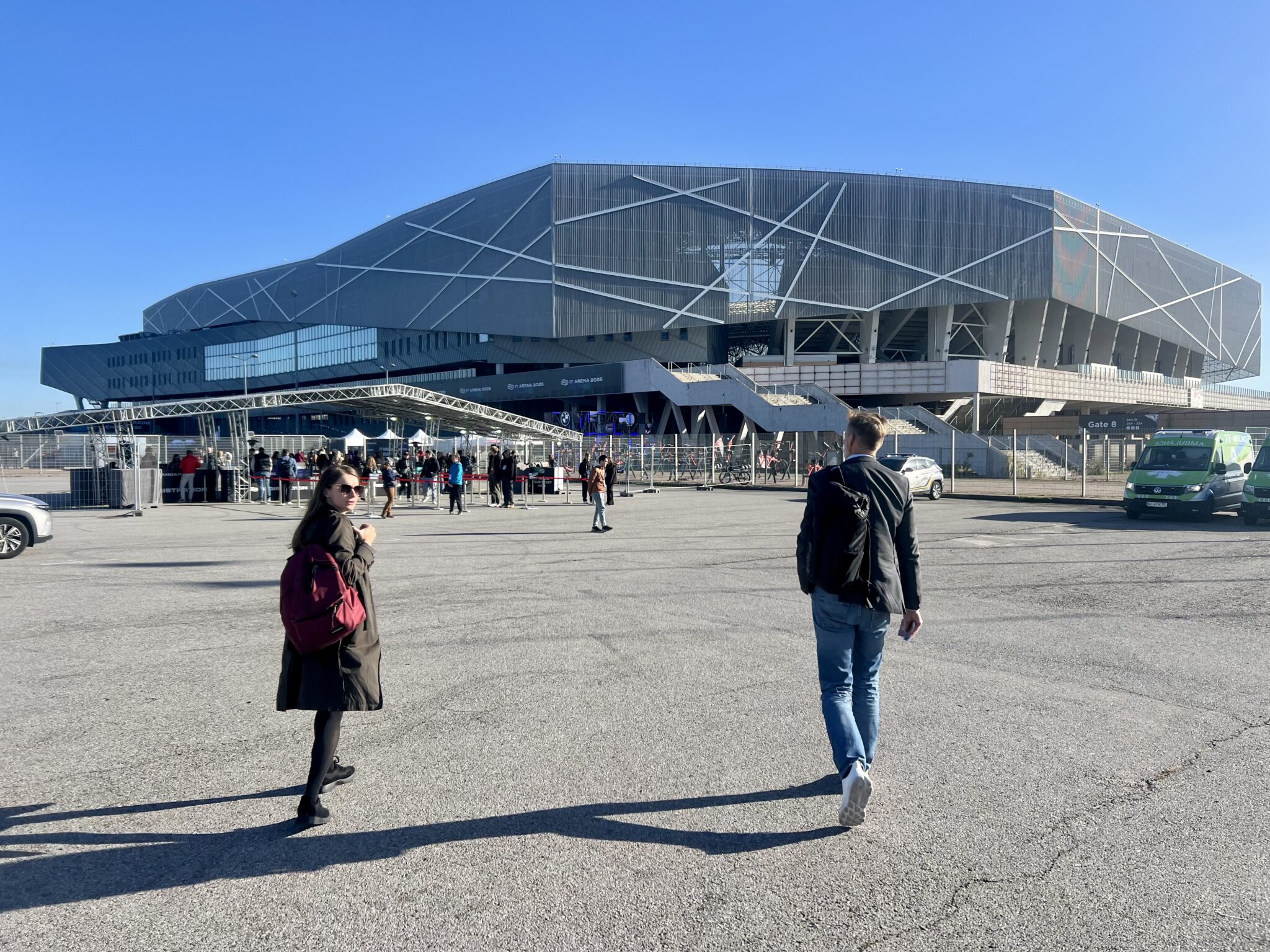 På vei til IT arena i Lviv